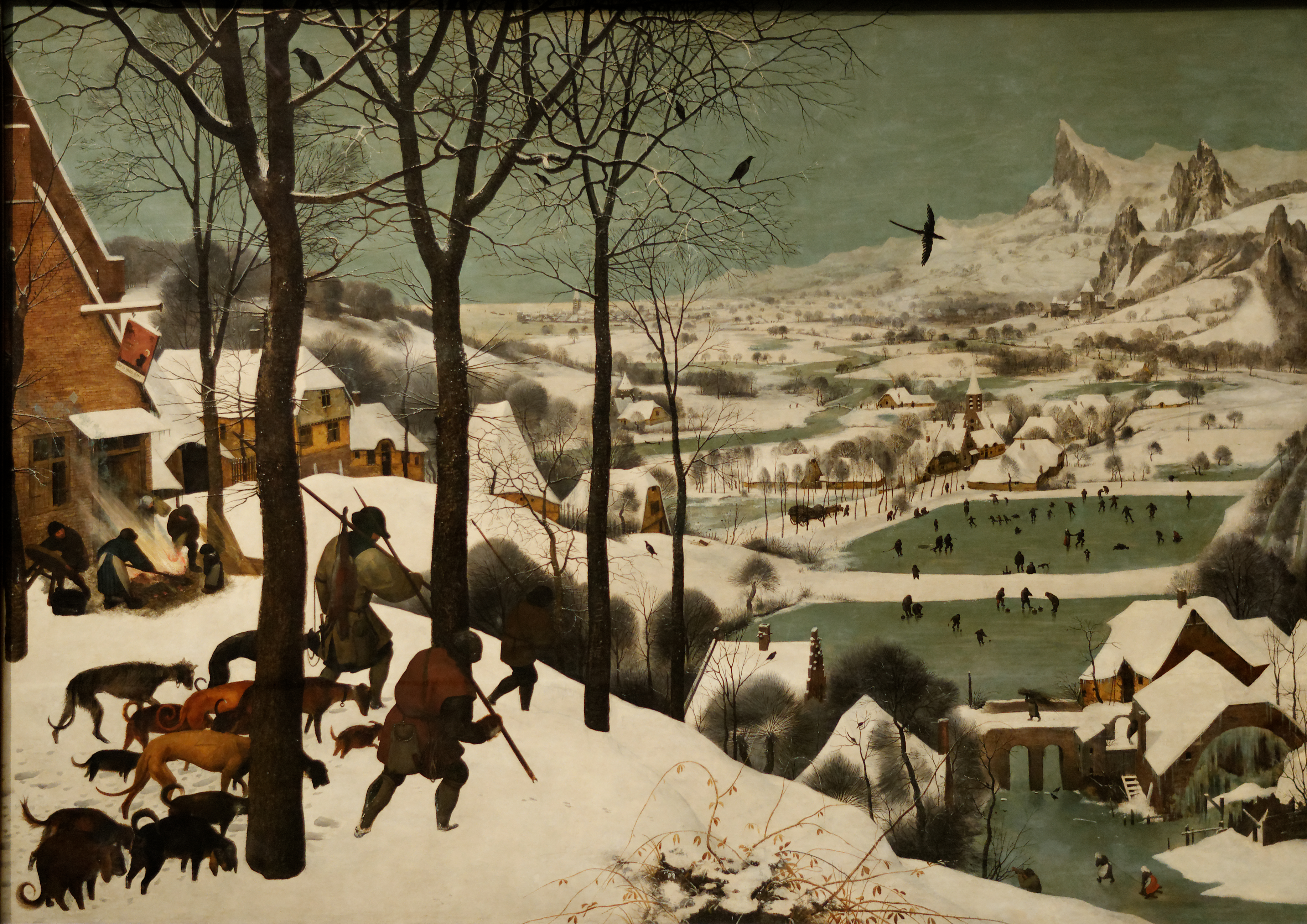 Le monde du froid sur un tableau de Brueghel