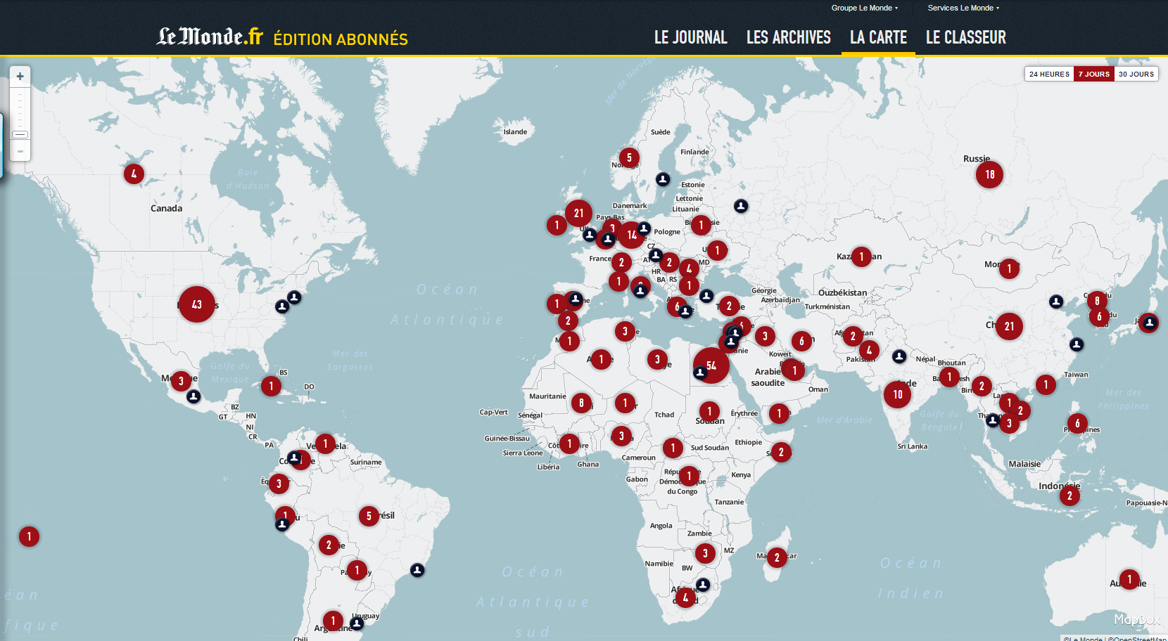 « Le Monde » met l’actualité en carte – Geographica