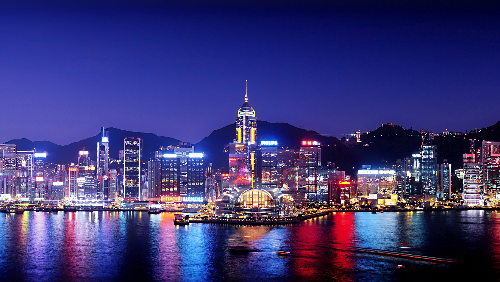 Cityscapes_City_Night_Hong_Kong_Reflections_Reflection_Desktop_1680X948